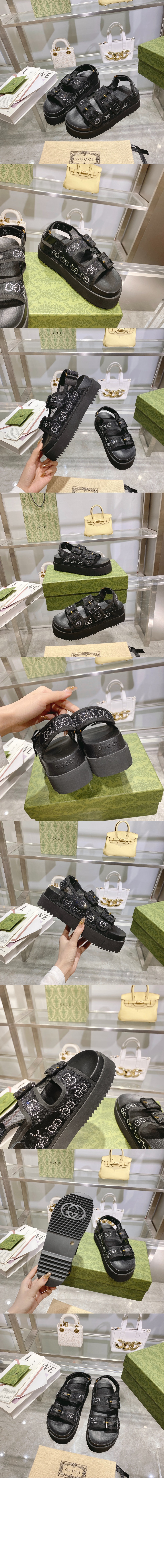 구찌 크리스탈 GG 샌들 693404