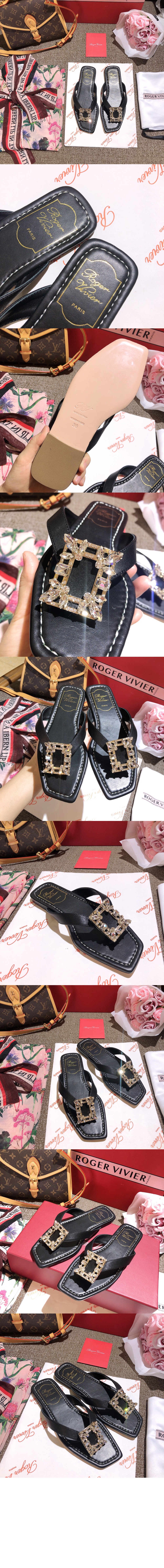 로저비비에 미니 브로치 통 샌들 5042