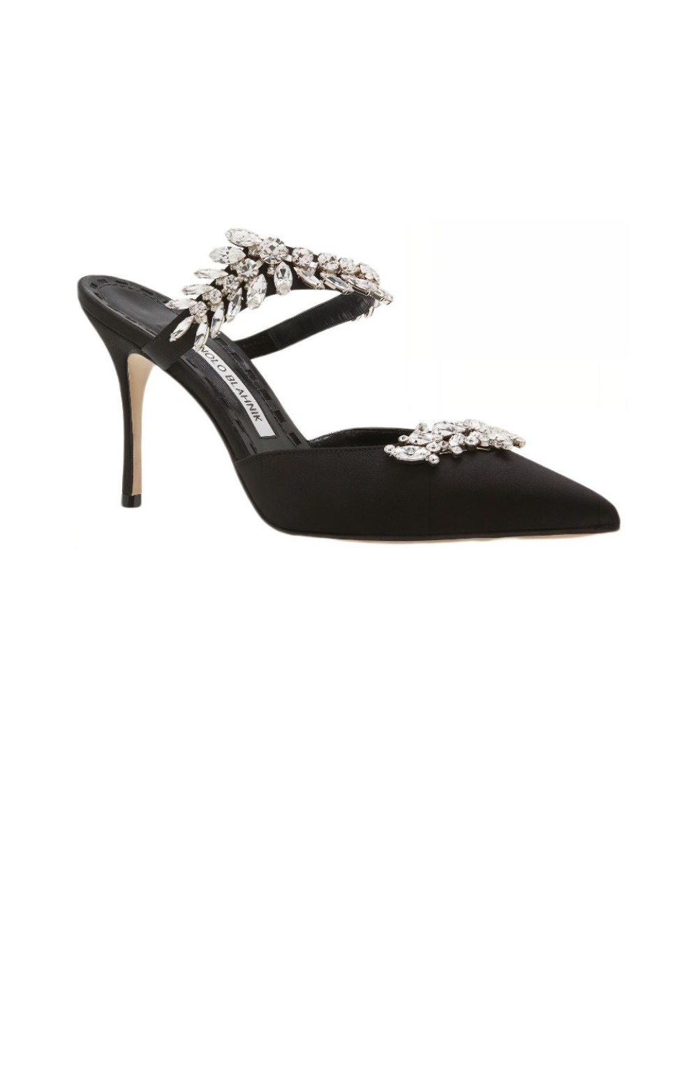 마놀로블라닉 루럼 새틴 크리스탈 뮬