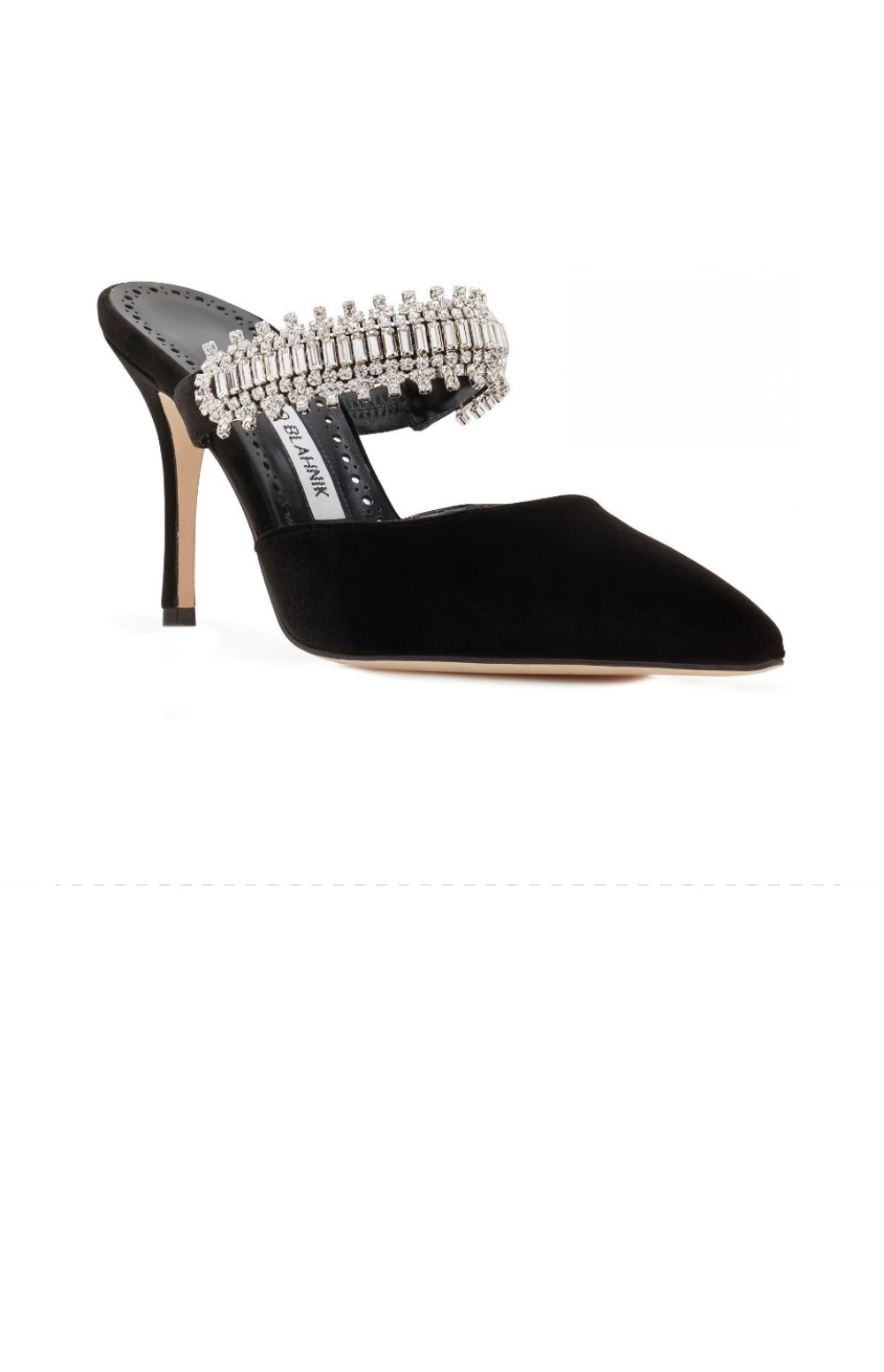 마놀로블라닉 루타라 새틴 크리스탈 뮬