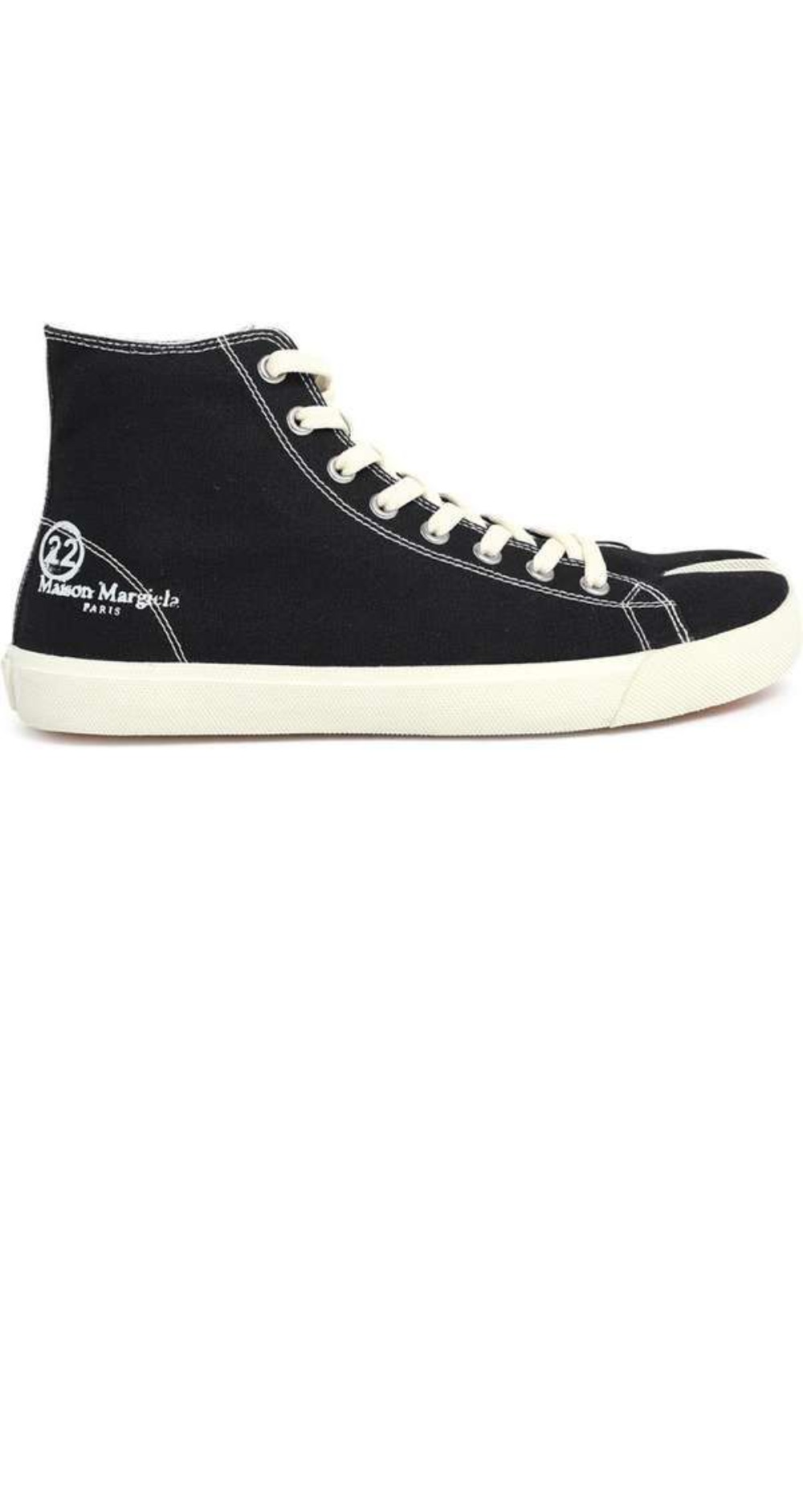 마르지엘라 코튼 로고 타비 하이탑 스니커즈 T8013