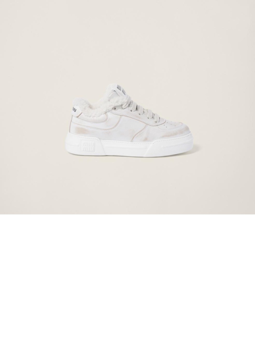 미우미우 레더 스니커즈 5E892D