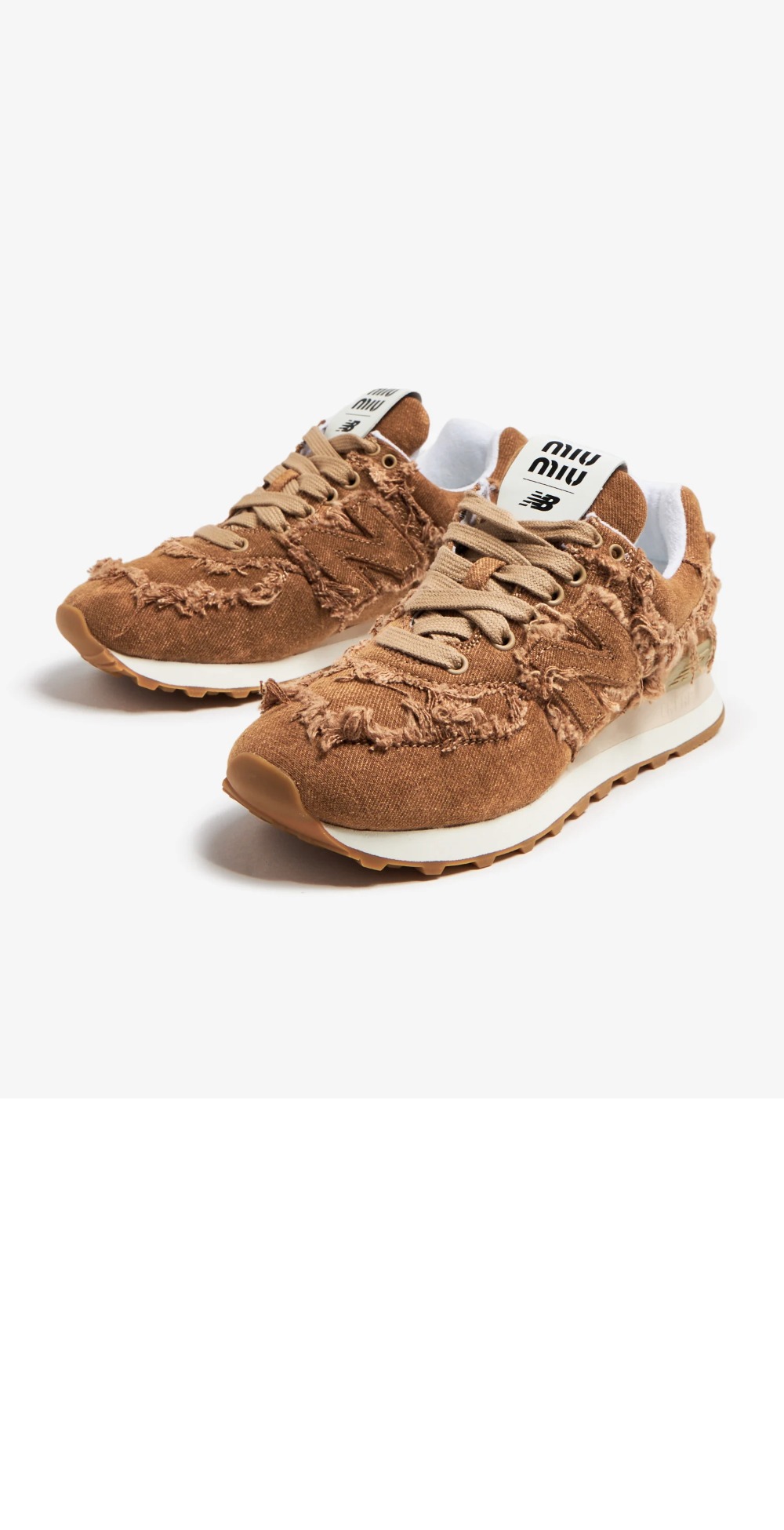 미우미우 뉴발란스 574 X 미우미우 마블 데님 스니커즈 5E765D