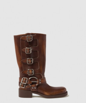 미우미우 가죽 부츠 5W792D