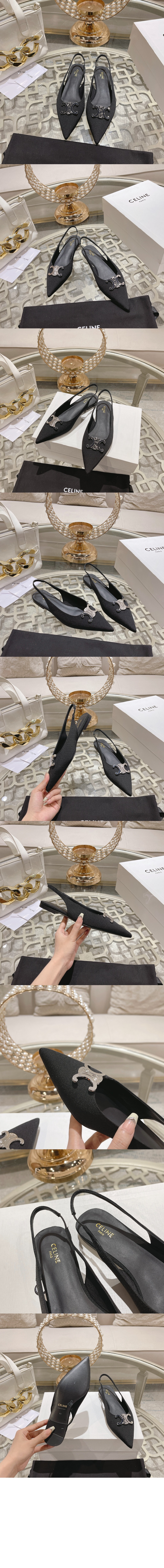 셀린느 트라이온 플랫 샌들 358012