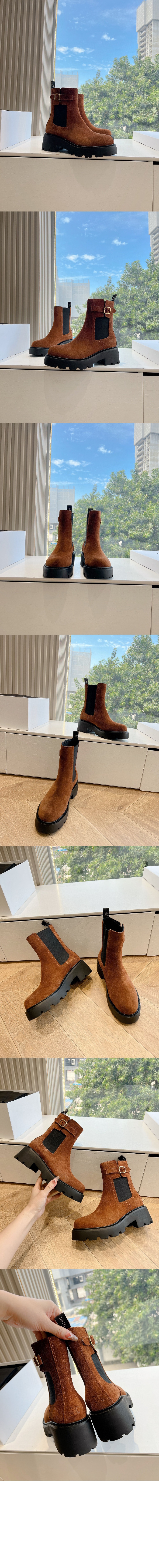 셀린느 소가죽 스웨이드 첼시 부티 360713