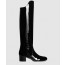 셀린느 래커 송아지 가죽 무릎 길이 부츠 360464