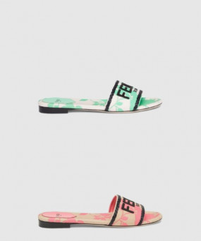 펜디 와이드 자수 패션 슬리퍼 8R8092