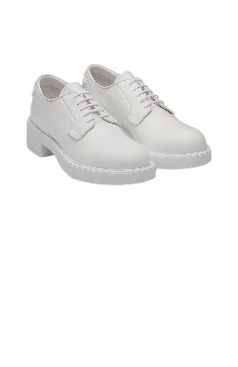 프라다 브러시드 가죽 더비 슈즈 1E877M