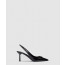 프라다 삼각로고 포인티드 슬링백 펌프스 1I901M
