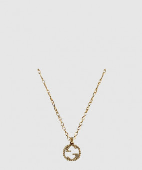 구찌 인터로킹 G 옐로우골드 목걸이 579858