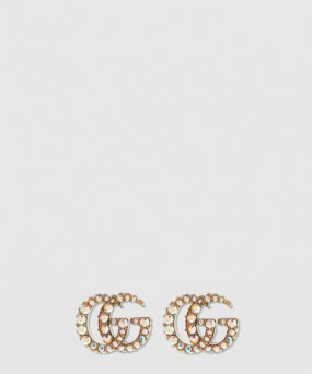 구찌 크리스탈 더블 G 귀걸이 753886