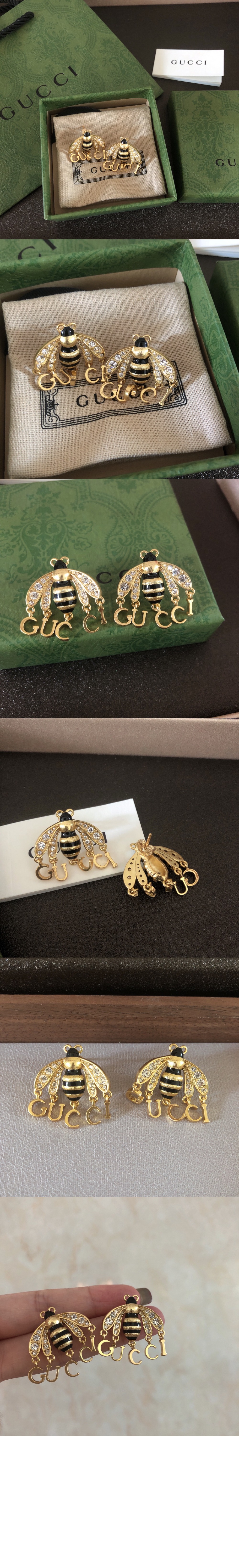 구찌 스크립트 비 귀걸이 679012