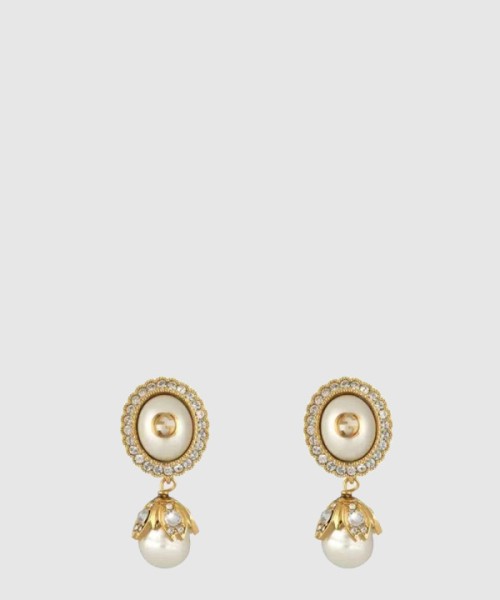 구찌 인터로킹 G 펄 귀걸이 753926