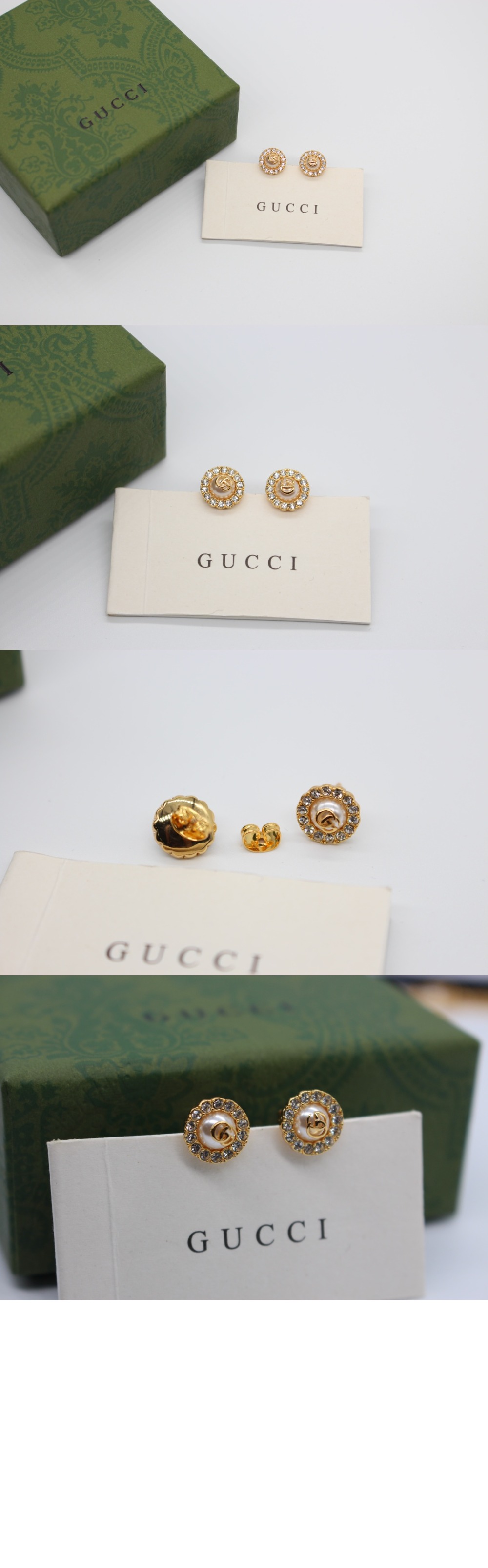 구찌 GG 플라워 마몽 스터드 귀걸이 702583