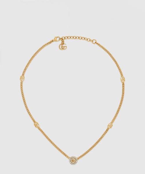 구찌 gg 마몬트 더블 플라워 목걸이 702568