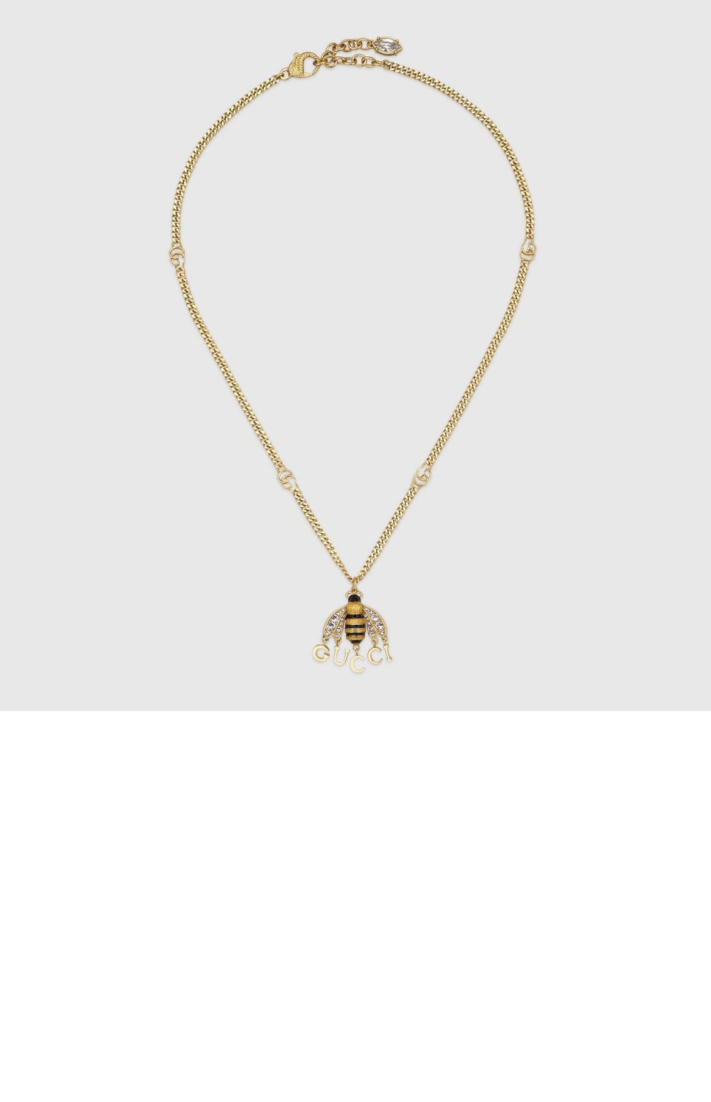 구찌 체인 벌 펜던트 목걸이 679011