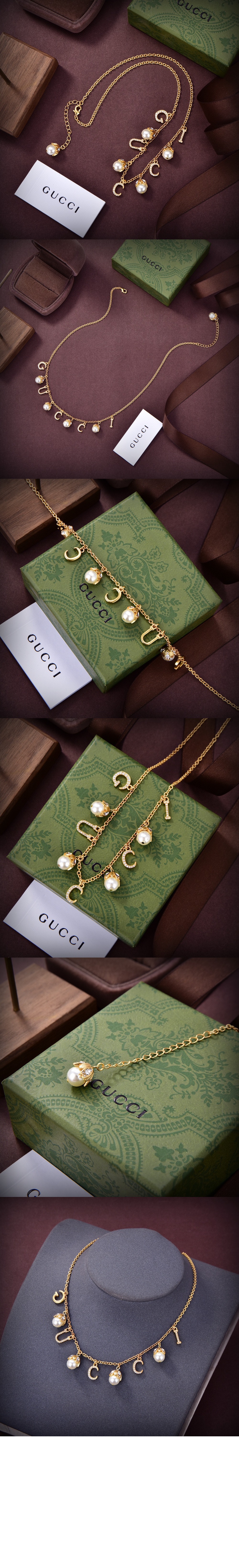 구찌 진주 장식 목걸이 753969