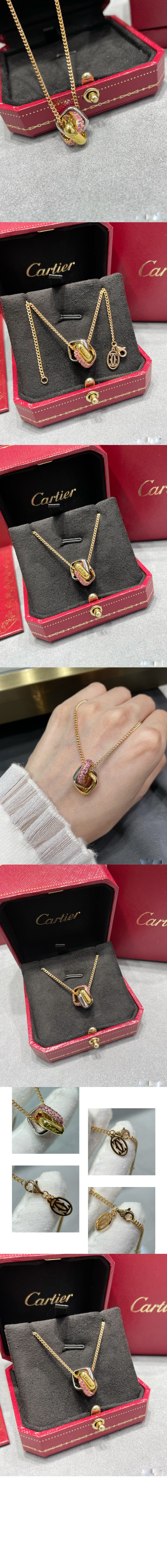 까르띠에 트리니티 쿠션 네크리스 B7224992