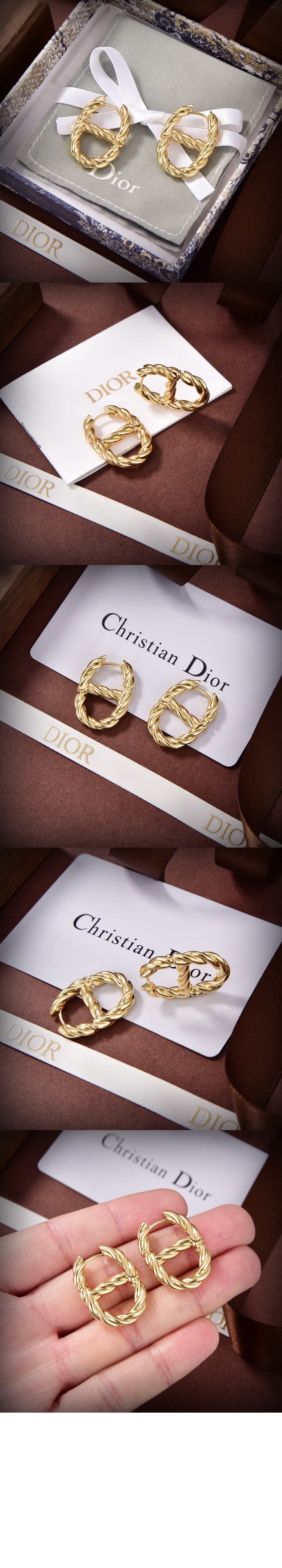 디올 Dior CD Navy 귀걸이 E2134