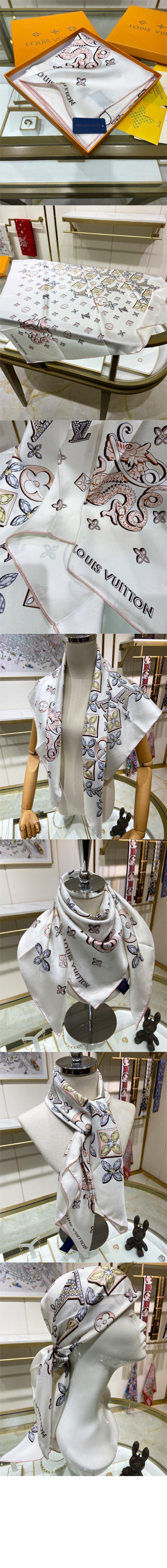 루이비통 프레셔스 드래곤 실크 스퀘어 90 M79175