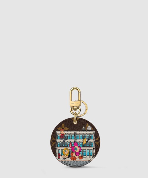 루이비통 일러스트 Xmas 뉴욕 백 참 & 키 홀더 M00873