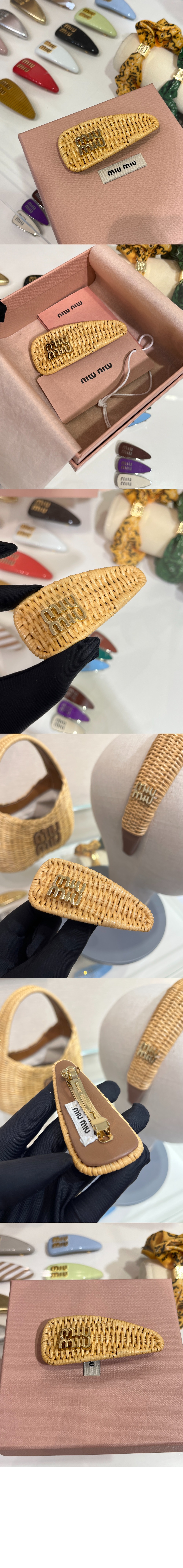 미우미우 위커 헤어 클립 5IF092