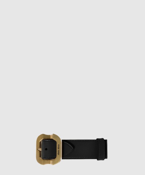 미우미우 버클 장식 가죽 팔찌 5IB654