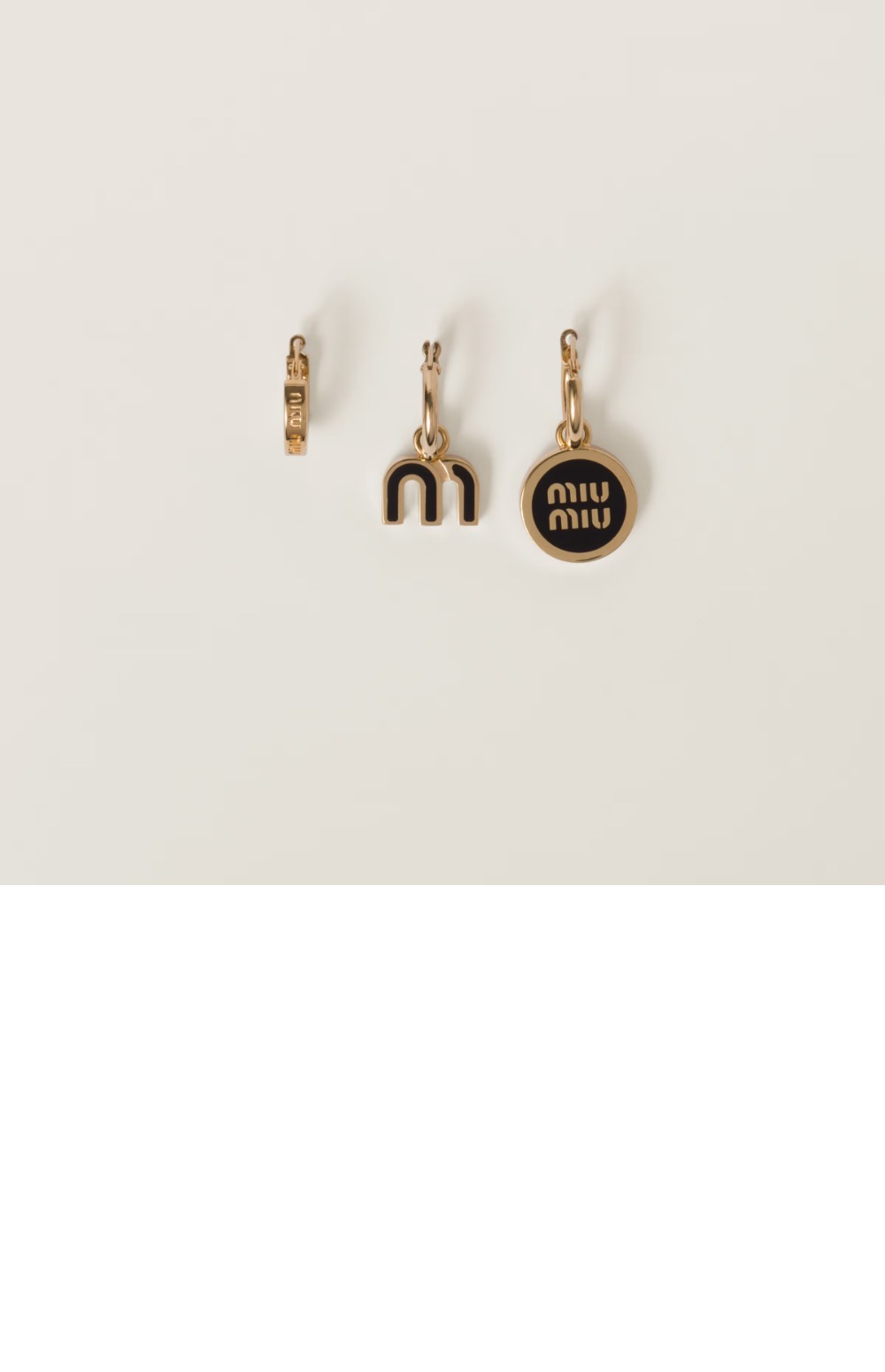 미우미우 에나멜 메탈 이어링 세트 5IO102