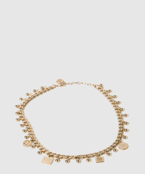 미우미우 메탈 및 인조 진주 목걸이 5IC120