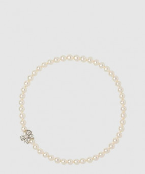 미우미우 인조 진주 장식 메탈 목걸이 5JC624