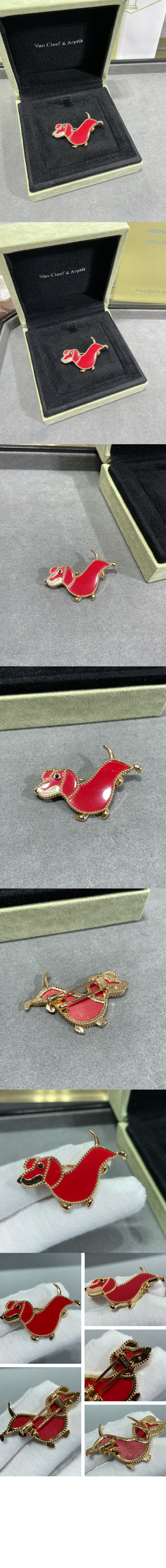 반클리프 럭키 애니멀 닥스훈트 클립 9RW00