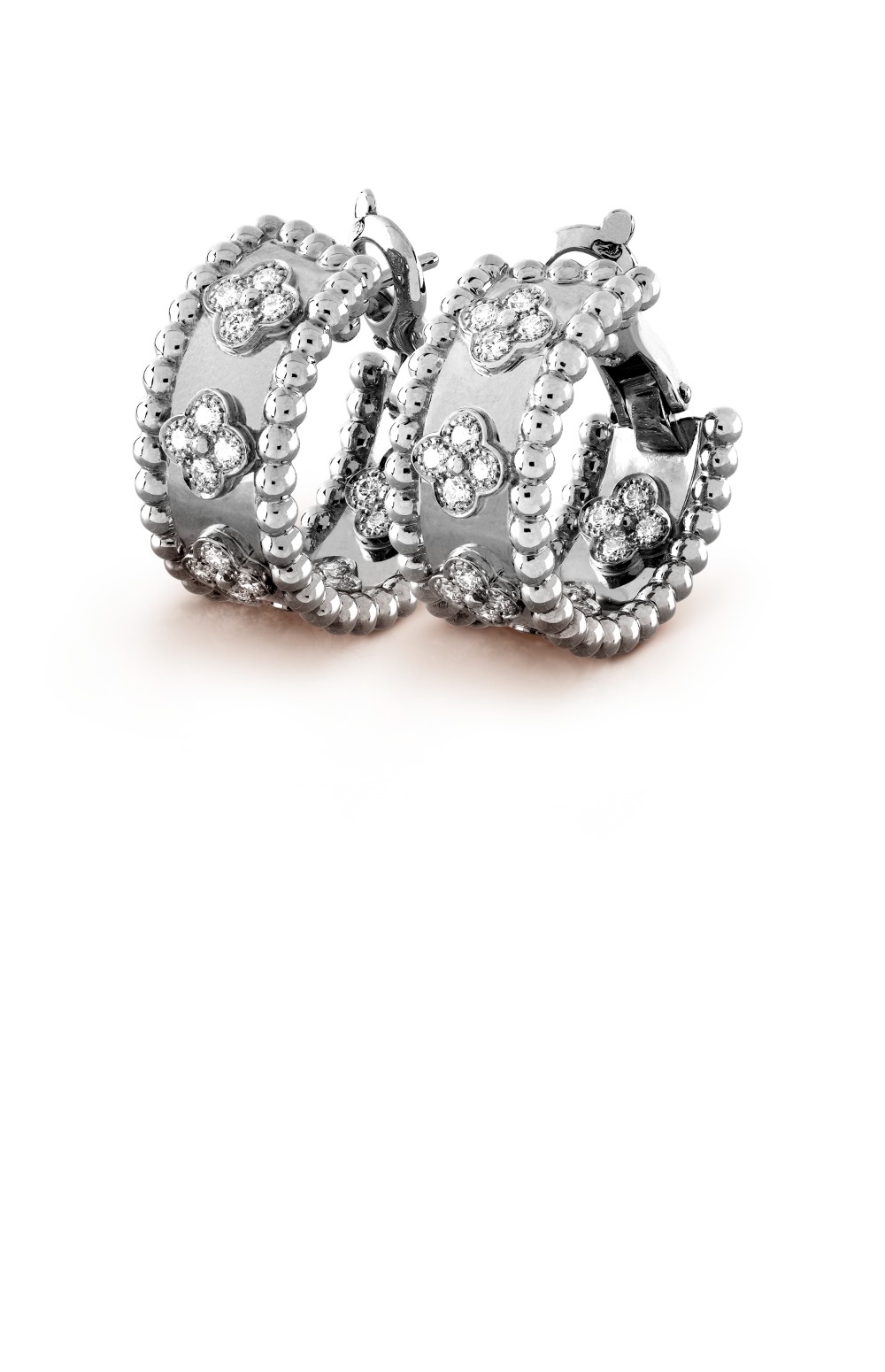 반클리프 빼를리 클로버 후프 귀걸이 2ML00