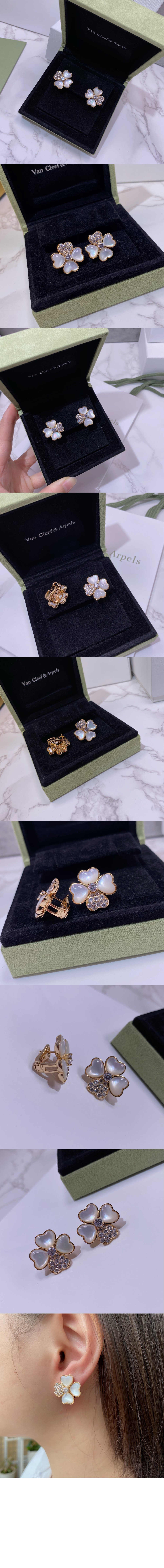 반클리프 코스모스 귀걸이 미듐 5BZ00