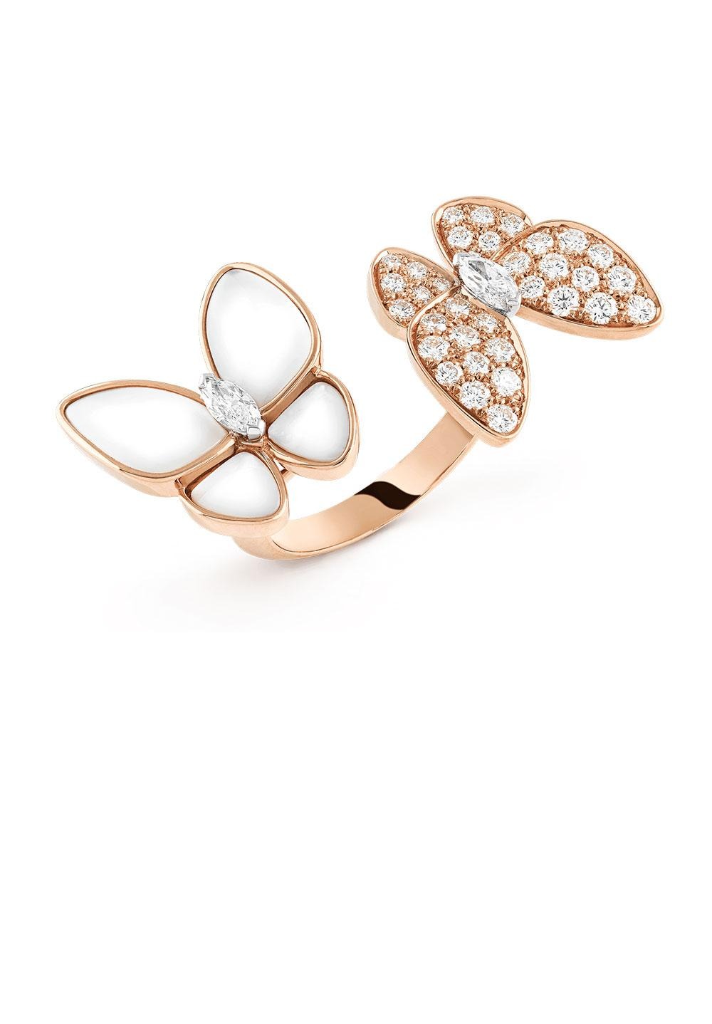 반클리프 투 버터플라이 비트윈 반지 7AL00