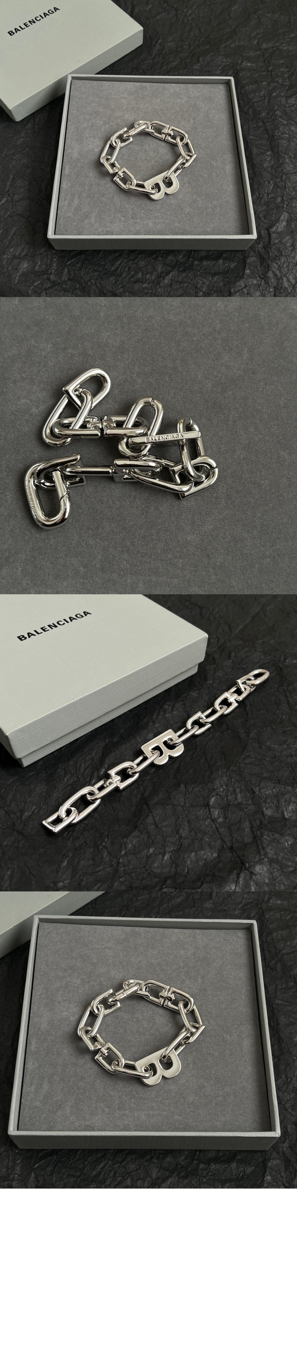 발렌시아가 B 체인 씬 브레이슬릿 599334