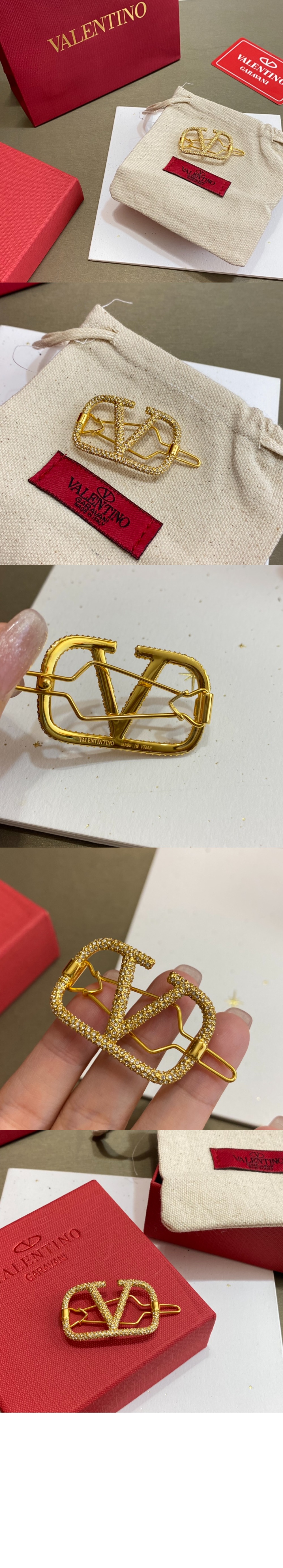 발렌티노 금속 헤어 클립