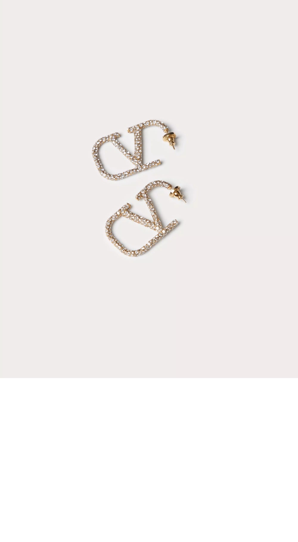 발렌티노 크리스탈 브이로고 시그니처 이어링