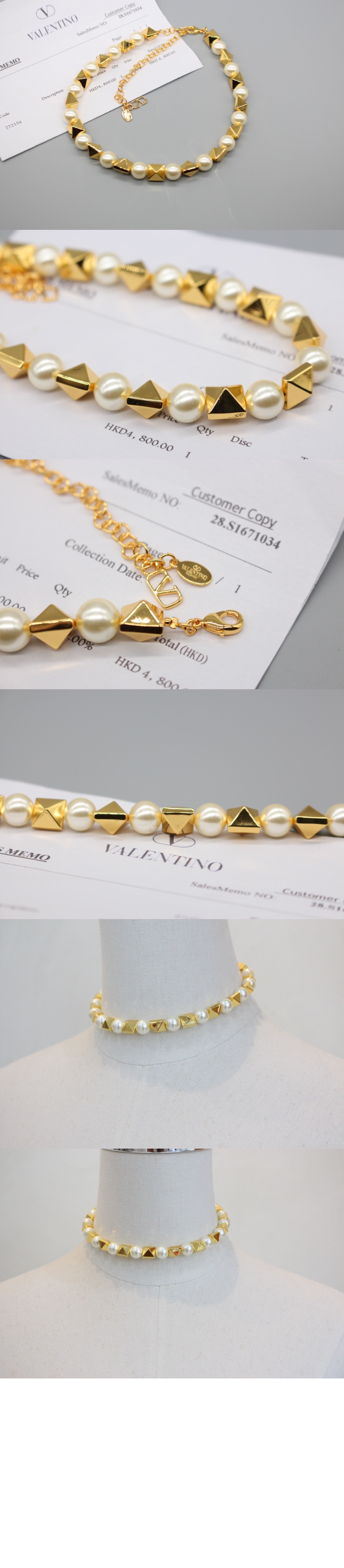 발렌티노 진주 네크리스
