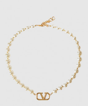 발렌티노 펄 비즈 네크리스