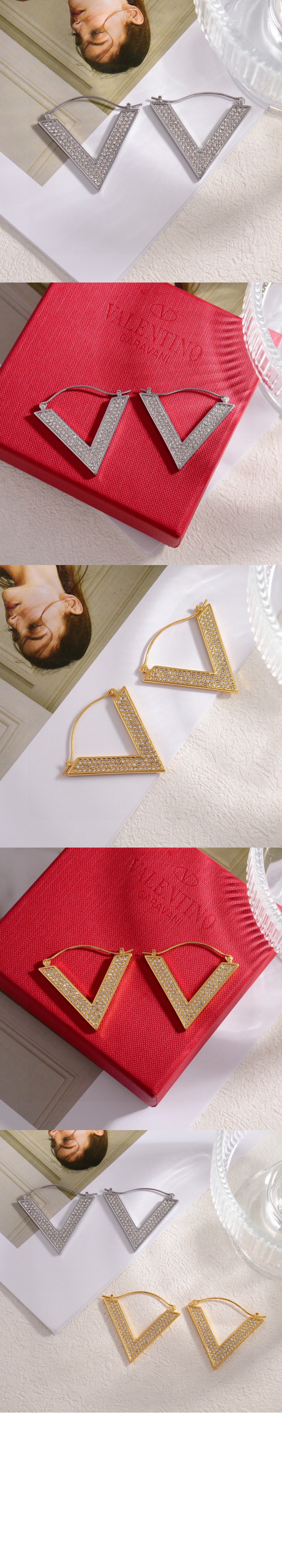 발렌티노 브이 디테일 이어링