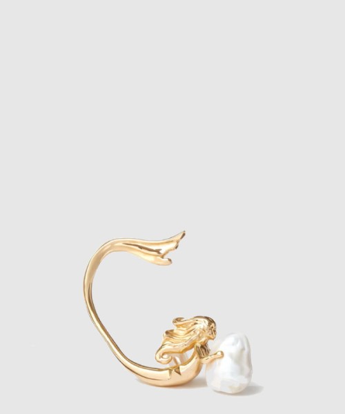 발렌티노 진주 싱글 이어커프