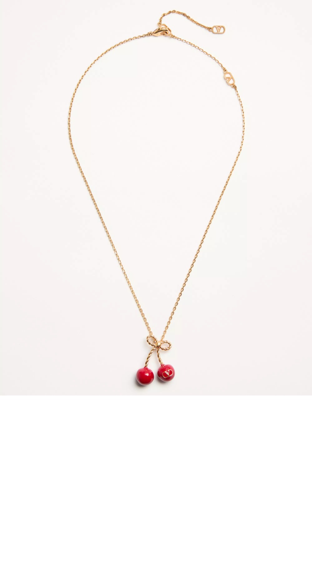 발렌티노 체리픽 메탈 & 에나멜 네크리스 6W0J0Z