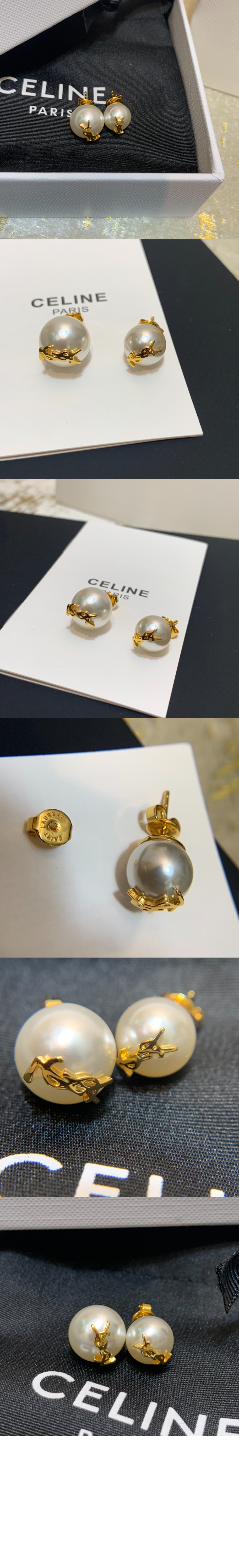 생로랑 스몰 및 라지 펄 이어링 691563