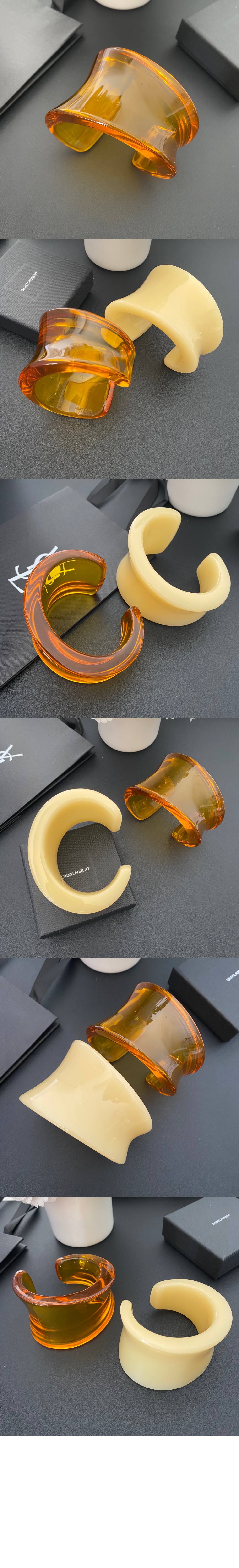 생로랑 레진 소재의 비대칭 커프 799051