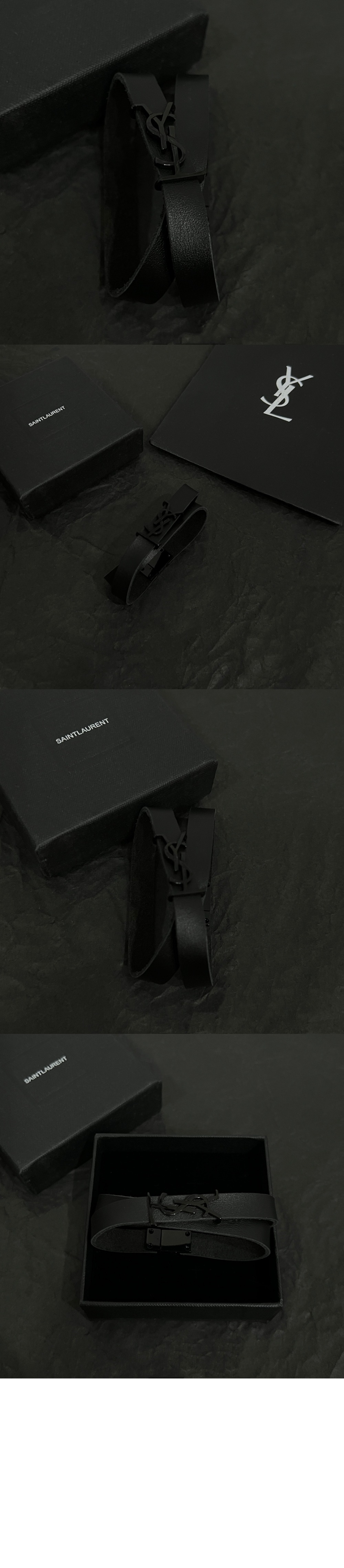 생로랑 가죽 소재의 CASSANDRE 브레이슬릿 708815