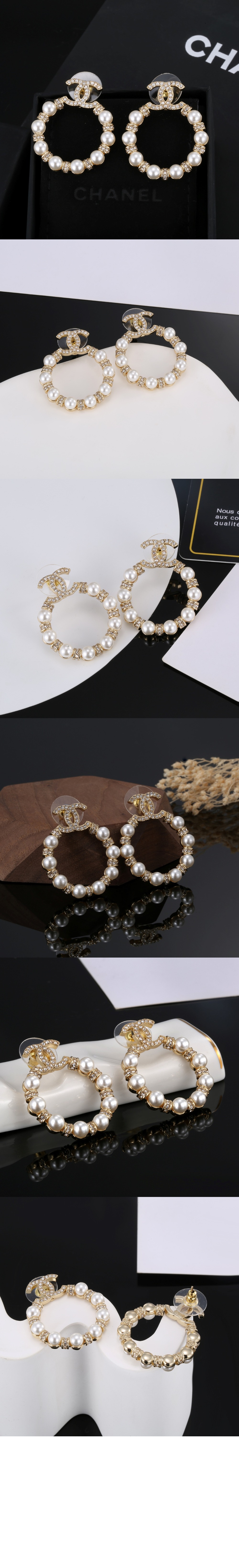샤넬 CC 진주 귀걸이 AB5627