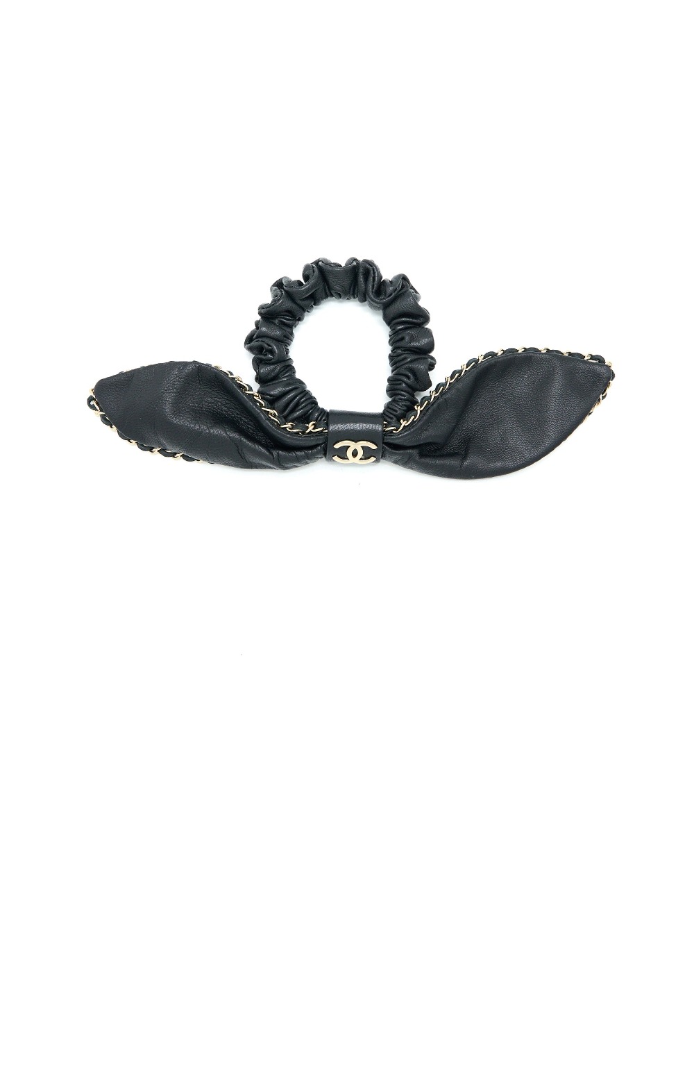 샤넬 CC 레더 헤어슈슈 AA8258