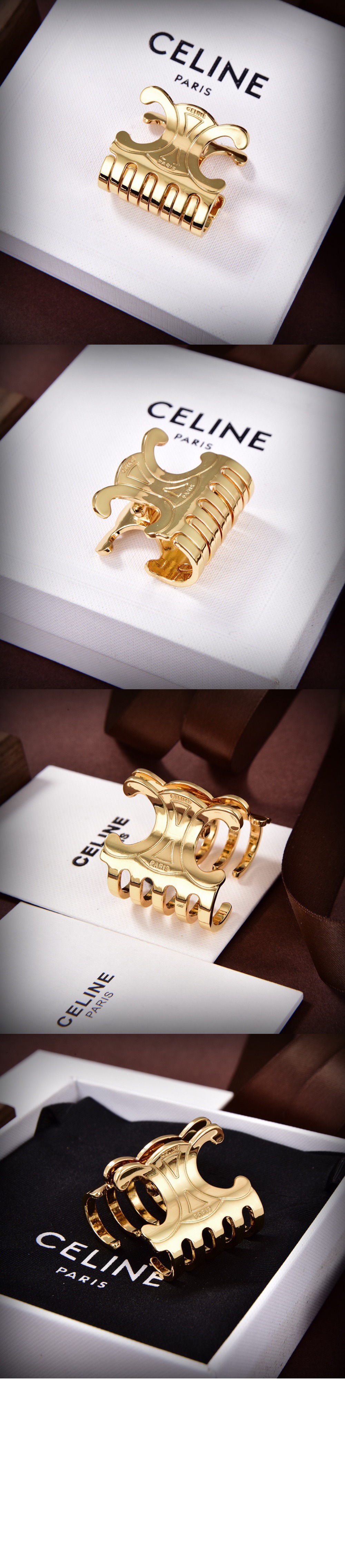 셀린느 미디엄 트리옹프 헤어 클로 460IB6