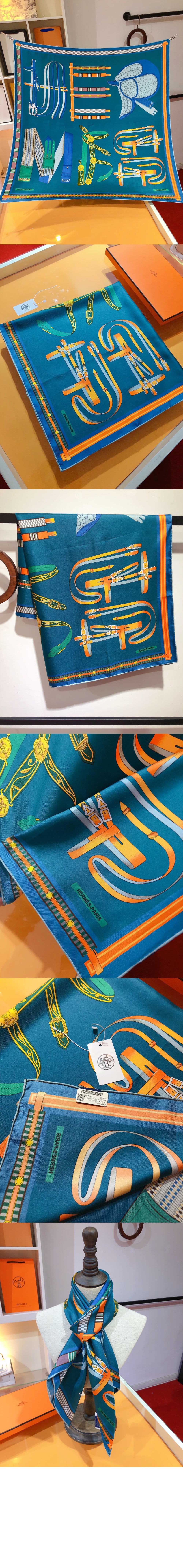 에르메스 Planifleurs 스카프 90